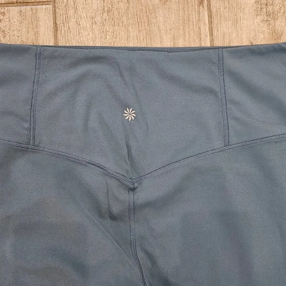 Athleta Tea‎ Dye 7/8 Tight Leggings Womens Size XL Blue High Rise Activewear Gym